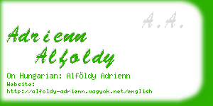 adrienn alfoldy business card