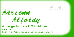 adrienn alfoldy business card